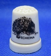 Naparstek Kolekcjonerski Porcelanowy Echidna Zwierzę 