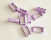 Klocek okno 3x2 rama+szyba lawendowy - 12 szt.