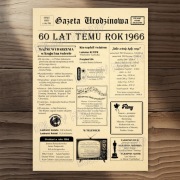 Prezent na 60 urodziny – Gazeta urodzinowa 1966 – Prezent urodzinowy 60  