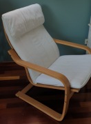 Fotel/krzesło bujane POÄNG z podnóżkiem