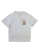 Biała Koszulka levi's Nadruk sample custom retro vintage y2k 90s opium