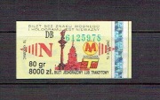 Warszawa, Bilet  ZTM 80gr/8000zł / czysty
