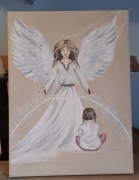 Pamiątka komunijna komunia anioł obraz z imieniem personalizacja