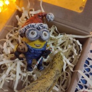 Zestaw ozdób choinkowych Minionek i banan 