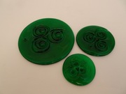 Ząbkowice, E Trzewik-Drost, plakiety ozdobne 3 szt, lampa Prl, UNIKAT