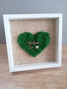 Ramka z mchem, serce, walentynki