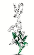 Charm do bransoletki modułowej cyrkonie charmsy konwalie