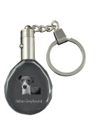Italian Greyhound brelok owalny ŚWIECĄCY Pies 