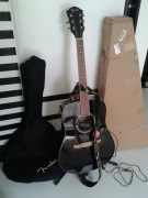 Gitara Fender FA-125 DREADNOUGHT elektroakustyczna Black with Bag zestaw