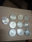 Moneta bulionowa 10 x 1 oz srebro Krugerrand liść filharmonik kangur 