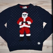 306^ threadbare Świąteczny sweter św Mikołaj L