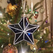 12 x szklane bombki granatowy niebieski błękitny 