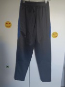 Sportowe spodnie dresowe męskie czarno-niebieskie z logo, rozmiar S