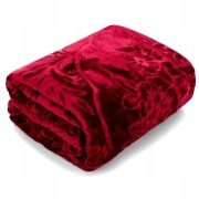 Koc Elway, gruby akrylowy 160x210 BORDOWY, BORDO