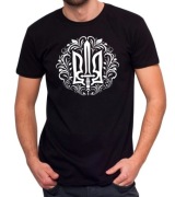 T-shirt "Herb Ukrainy w kwiatowy ornament"