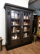 Dębowa biblioteczka witryna  antyk 774/2025