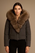 Kurtka z futrem Lis