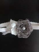 opaska dziecięca róże z perłą