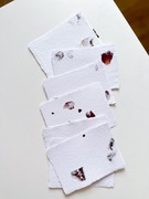 Papier czerpany A6 White z płatkami róż (10szt)