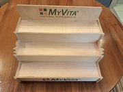 Stojak ekspozycyjny ekspozytor wystawnik drewniany