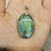 Amulet wisior z labradorytem labradoryt zielony 