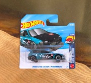 Hot Wheels - Honda Civic Custom - Drag Racers 159/250 Case F zielony green