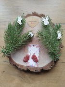 Rękodzieło kolczyki Serduszka z żywicy epoksydowej czerwone 