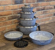 Garnki marmurowe plus patelnie likwidacja magazynu 