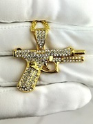 NOWY Naszyjnik męski pistolet swagg drill trap streetwear