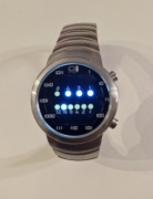 Zegarek Binarny 01 TheOne SM102G2 Samui Moon Binary Watch,Silver/Green LED 