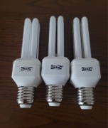 Kpl.3 świetlówki E27, 11W, 600lm IKEA
