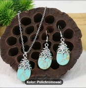 Elegancki 3-częściowy Zestaw Biżuterii Etnicznej dla Kobiet  