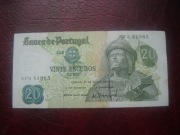 BANKNOT  PORTUGALIA 20 Escudos 1971 r.