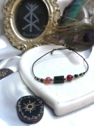 Turmalin + czarny sznurek oczyszczenie 