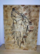 Obraz string art wilk, rękodzieło, prezent
