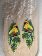 Kolczyki z japońskich koralików.