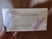 Rękawice ochronne XL pudrowe 