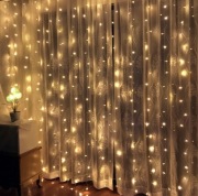 Kurtyna świetlna LED 3x3 metrów barwa ciepły biały