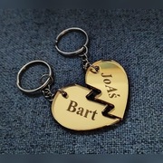 Brelok na walentynki z grawerem. Serce z akrylu.