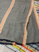  Nowy duży szal melanż granatowy biały z pasami Sinsay