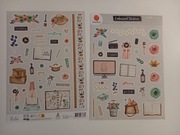 Naklejki planer scrapbooking DecoTime 2 szt. arkusze A4 - czytanie weekend