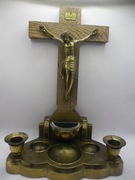 STARE ASPERSORIUM KOMPLET DO KOLENDY KROPIELNICA KRZYŻ 2 ŚWIECZNIKI