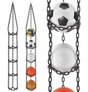 Super Wieszak na Piłki – Uchwyt na 5 Piłek – CZARNY - NOWY