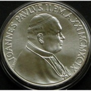 Watykan 500 lirów 1999 70 lat Watykanu - herby sześciu Papieży AG UNC