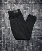 SIKSILK SPODNIE JEANSOWE MĘSKIE CZARNE MARMURKOWE DŻINSY