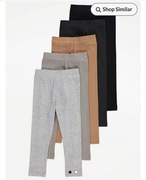 Najlepsze legginsy prążek 5 pak George 110-116 5-6 lat