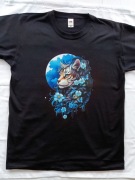 Koszulka unisex TYGRYS z kwiatami – DTF – czarna – rozmiary S–XXL, t-shirt