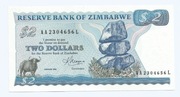 ZIMBABWE 2 DOLLARS 1983 P1B