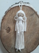 Anioł aniołek zawieszka sznurek makrama 17 cm 