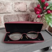 Oprawki okularowe bordowe + etui – stan bardzo dobry